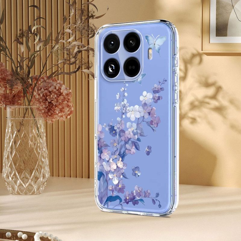 Deksel Xiaomi 15t Pro Blomsterprintet Gjennomsiktig Beskyttelse Deksel