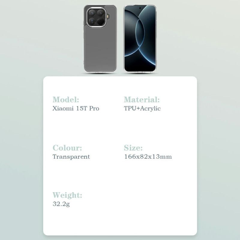 Deksel Xiaomi 15t Pro Gjennomsiktig Toc-serie