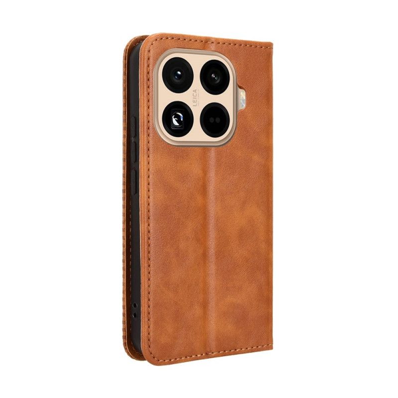 Folio Deksel Lær Xiaomi 15t Pro Mobildeksel Vintage Kant