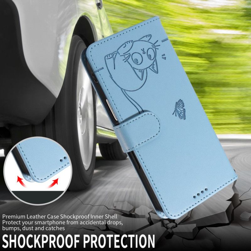 Folio Deksel Til Xiaomi 15t Pro Kattestroppdesign