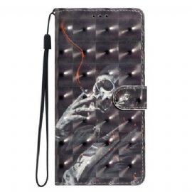 Folio Deksel Til Xiaomi 15t Pro Røykende Skjelett