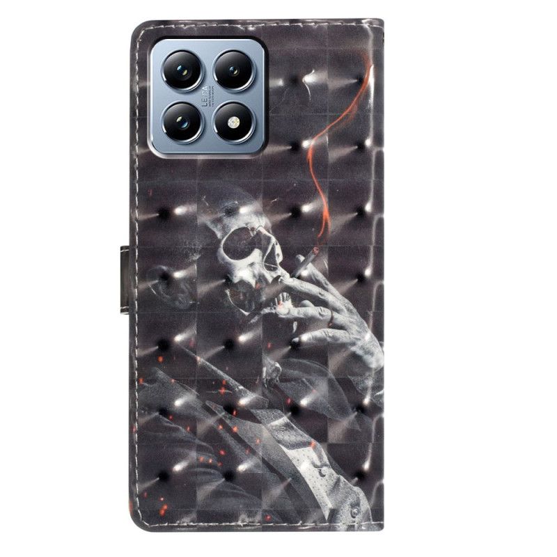 Folio Deksel Til Xiaomi 15t Pro Røykende Skjelett