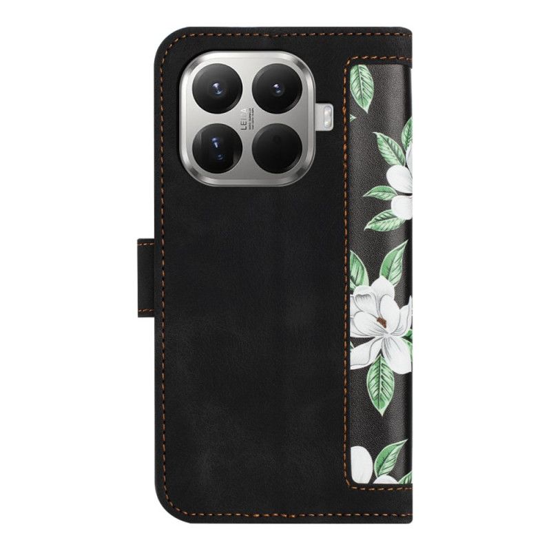 Folio Deksel Xiaomi 15t Pro Blomstermønster Med Stropp