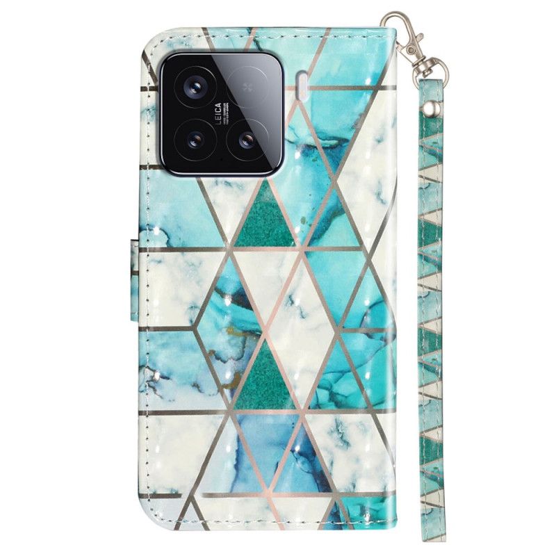 Folio Deksel Xiaomi 15t Pro Grønn Marmor Med Stropp