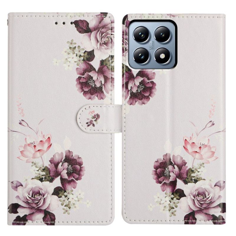 Folio Deksel Xiaomi 15t Pro Lilla Roser
