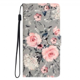 Folio Deksel Xiaomi 15t Pro Rosa Blomster