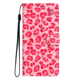 Folio Deksel Xiaomi 15t Pro Rosa Leopard Beskyttelse Deksel