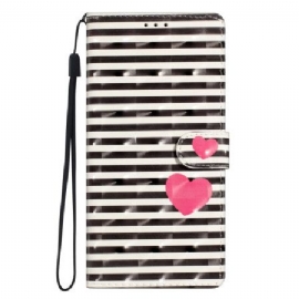 Folio Deksel Xiaomi 15t Pro Striper Og Hjerte