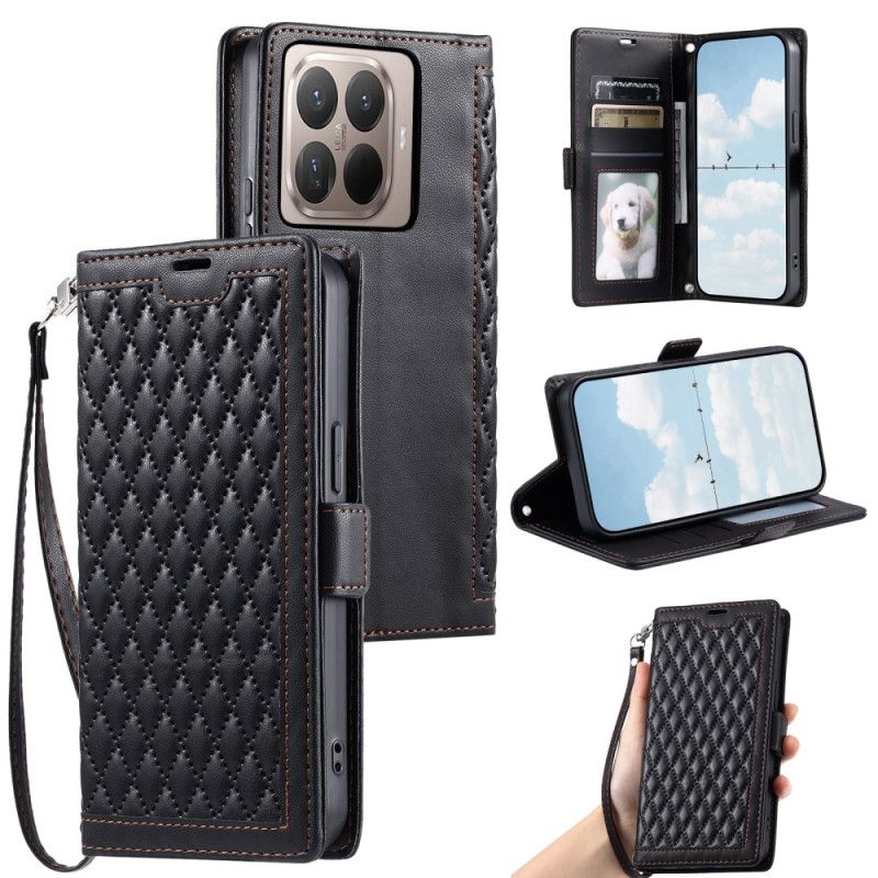 Folio Deksel Xiaomi 15t Pro Vattert Med Rem