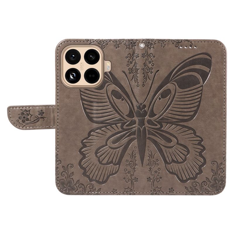 Lærdeksel Folio Deksel Xiaomi 15t Pro Grafisk Sommerfugl