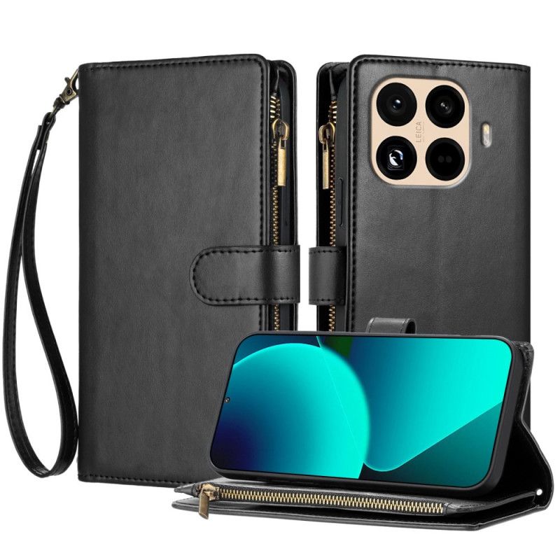 Lærdeksel Folio Deksel Xiaomi 15t Pro Mobildeksel Lommebok Med Skinneffekt