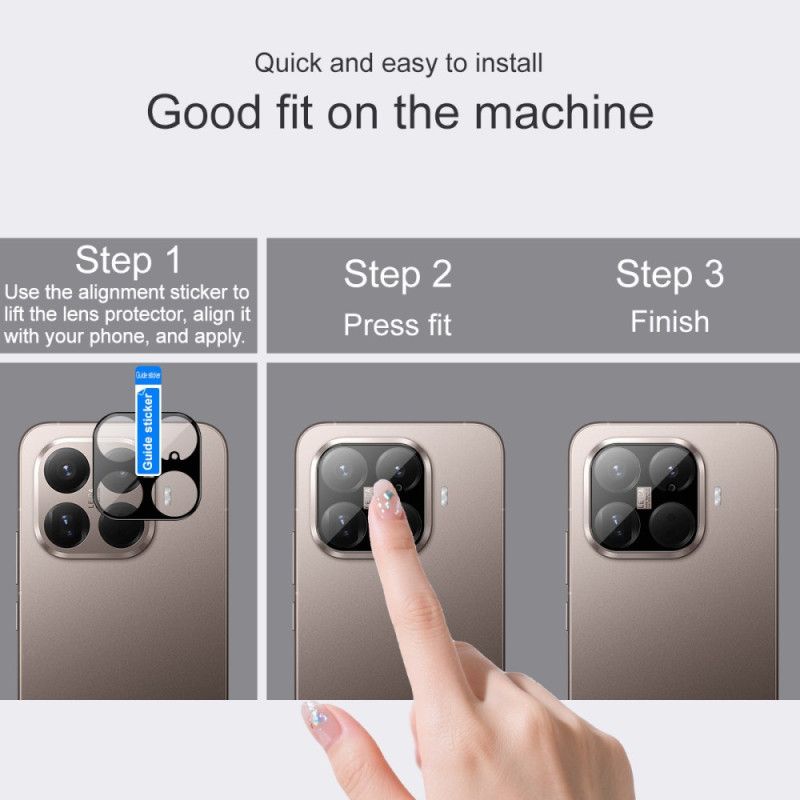 Linsebeskytter I Herdet Glass For Xiaomi 15t Pro (svart Versjon)