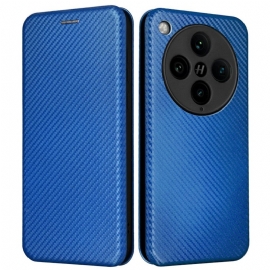 Folio Deksel Lær Oppo Find X8 Pro Mobildeksel Karbonfiber