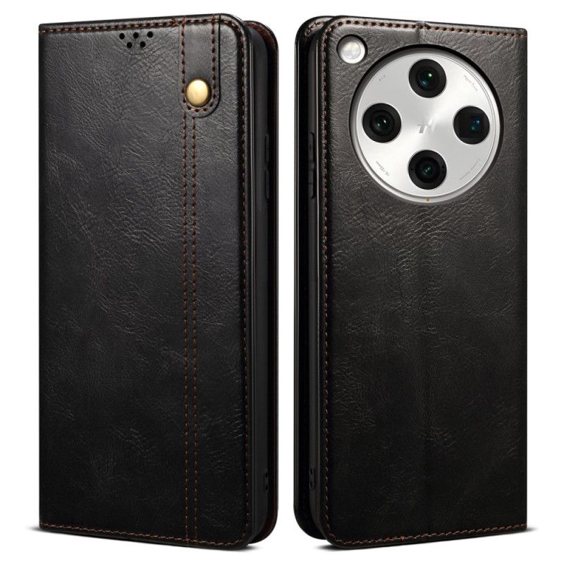 Folio Deksel Lær Oppo Find X8 Pro Mobildeksel Vokset Kunstskinn