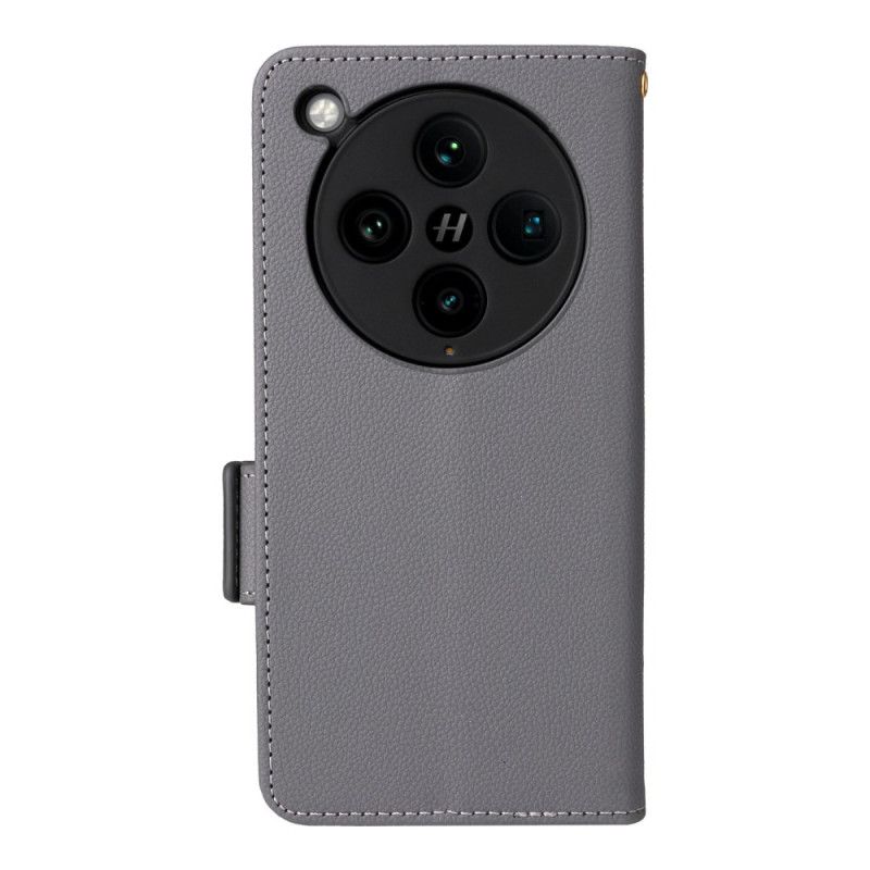 Folio Deksel Oppo Find X8 Pro Litchi-stropp Tekstur Beskyttelse Deksel