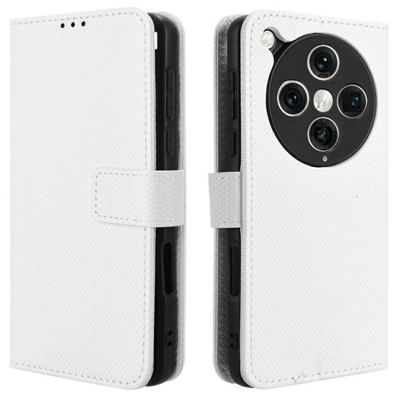 Folio Deksel Til Oppo Find X8 Pro Diamanttekstur