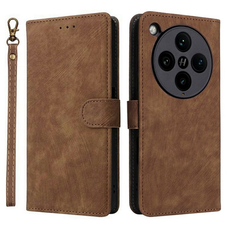 Folio Deksel Til Oppo Find X8 Pro Rfid-beskyttelse Med Semsket Skinneffekt