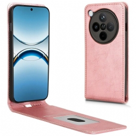 Folio Deksel Til Oppo Find X8 Pro Vertikal Vendbar Imitert Skinn