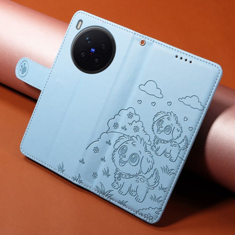 Folio Deksel Til Vivo X300 Pro Hundemønster Med Stropp