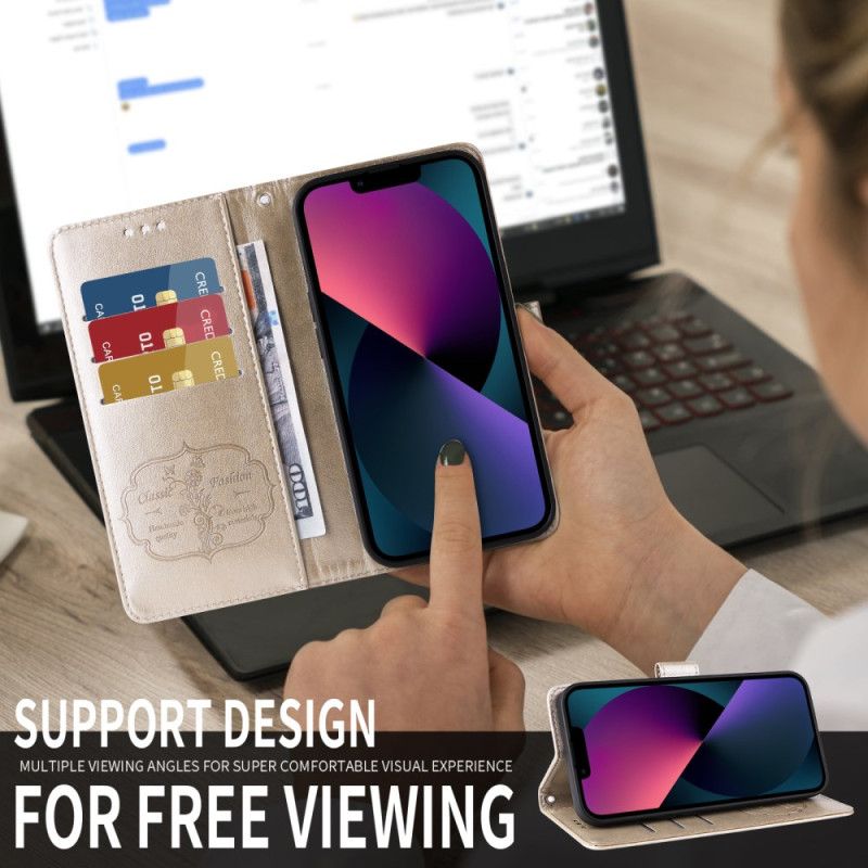 Folio Deksel Vivo X300 Pro Blomstermønster Med Sommerfugl Beskyttelse Deksel