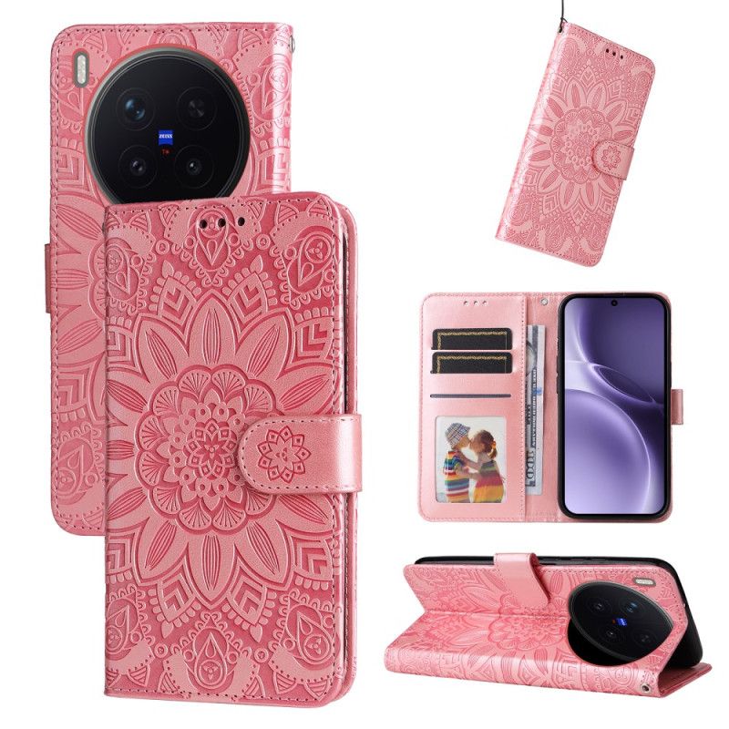 Folio Deksel Vivo X300 Pro Solsikkemønster Beskyttelse Deksel