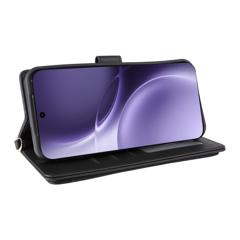 Folio Deksel Vivo X300 Pro Vattert Med Stropp Og Skulderstropp Beskyttelse Deksel