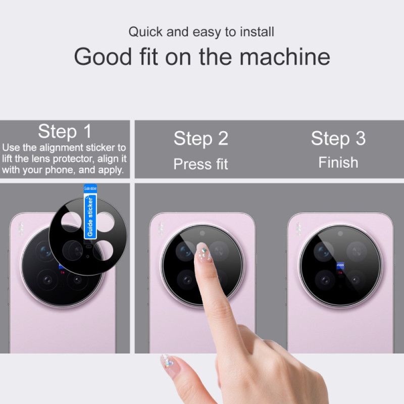 Linsebeskytter I Herdet Glass For Vivo X300 Pro (svart Versjon) Imak