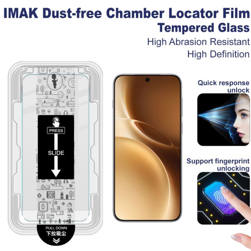 Skjermbeskytter I Herdet Glass For Vivo X300 Pro Med Monteringsramme (fingeravtrykkslåsing)