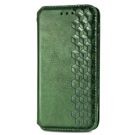 Folio Deksel Vivo V40 5g Diamantmønster Semsket Skinneffekt