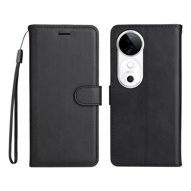 Lærdeksel Folio Deksel Vivo V40 5g Lærrem-effekt