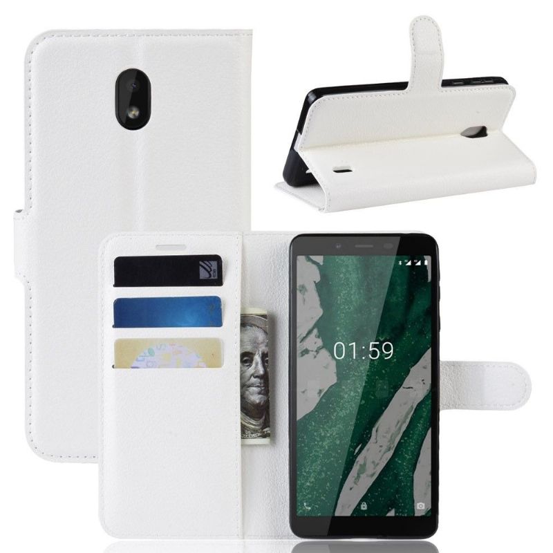 Etui Til Nokia 1 Plus Lommebok Skinnlommebok I Stil