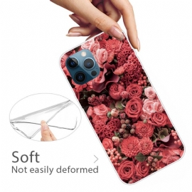 Deksel Til iPhone 13 Pro Max Originalitet Rød Blomst