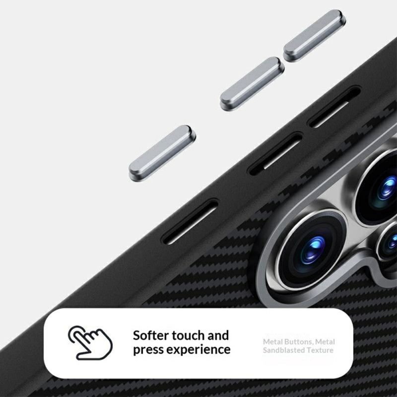 Deksel Samsung Galaxy S26 Plus Abeel Magnetisk Feste I Karbonfiber Beskyttelse Deksel