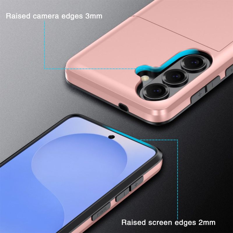 Deksel Samsung Galaxy S26 Plus Mobildeksel Kortholder Med Metallisk Effekt