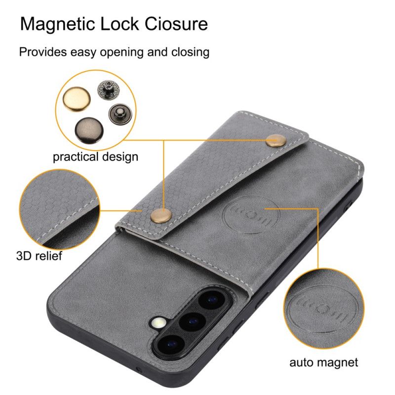 Deksel Samsung Galaxy S26 Plus Mobildeksel Kortholder Med Skinn-effekt