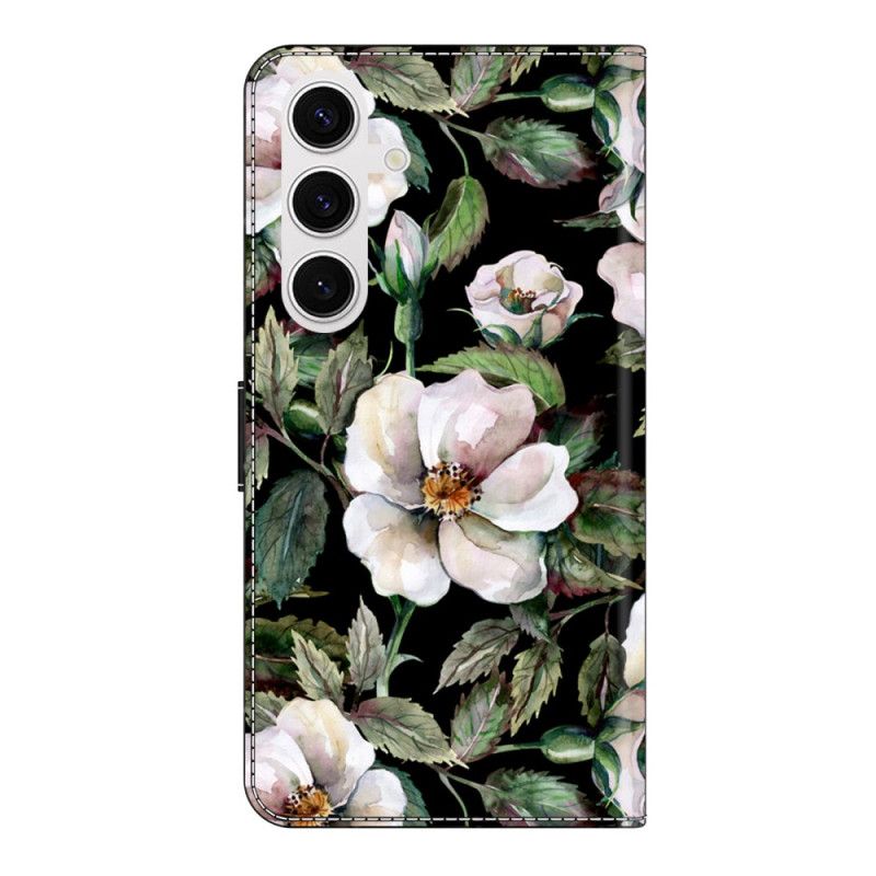 Folio Deksel Samsung Galaxy S26 Plus Hvitt Blomstermotiv