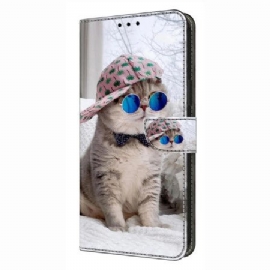Folio Deksel Samsung Galaxy S26 Plus Katt Med Hatt