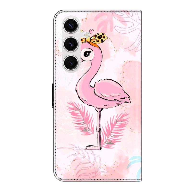 Folio Deksel Samsung Galaxy S26 Plus Rosa Fuglemotiv Beskyttelse Deksel