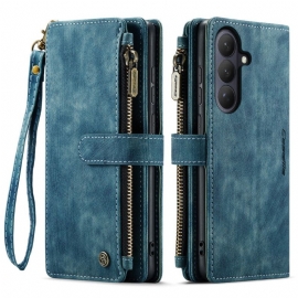 Folio Deksel Samsung Galaxy S26 Plus Semsket Skinn-effekt Caseme Beskyttelse Deksel