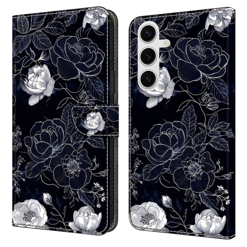 Folio Deksel Samsung Galaxy S26 Plus Vintage Blomstermønster Beskyttelse Deksel