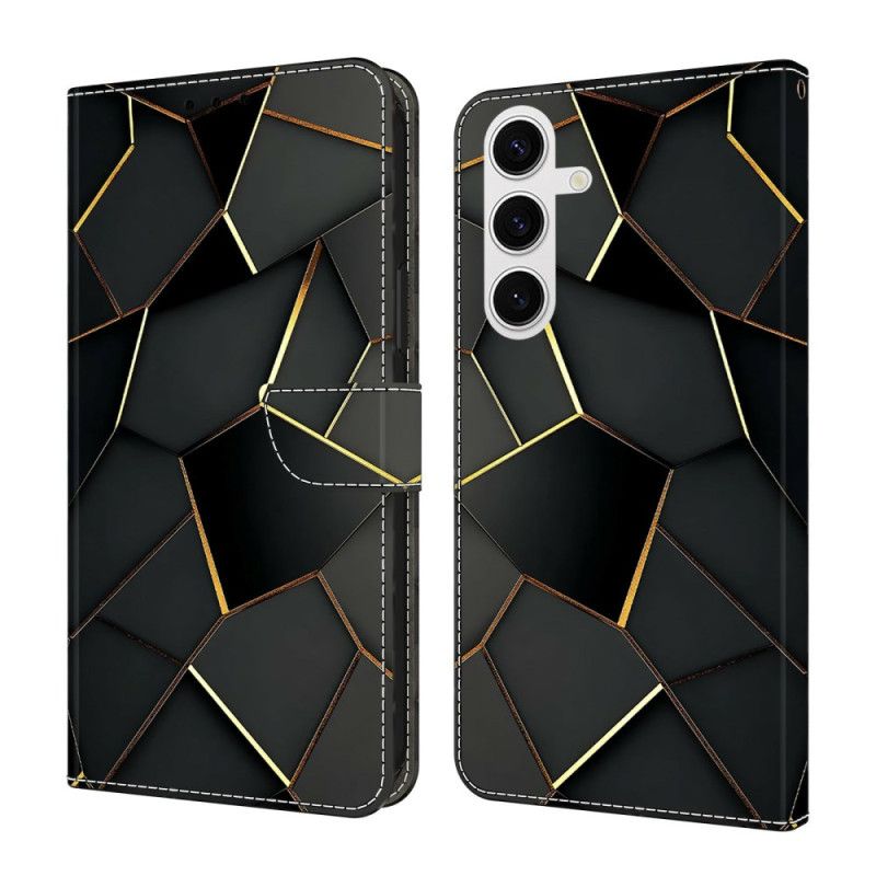 Folio Deksel Til Samsung Galaxy S26 Plus Svart Og Gullmønster