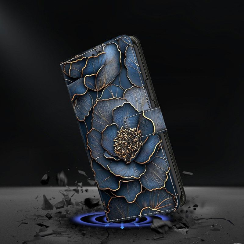 Lærdeksel Folio Deksel Samsung Galaxy S26 Plus Blå Peon