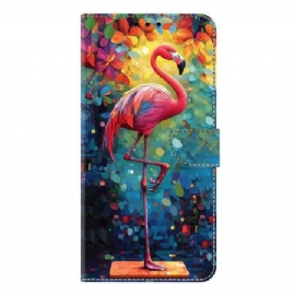 Lærdeksel Folio Deksel Samsung Galaxy S26 Plus Kunstflamingo