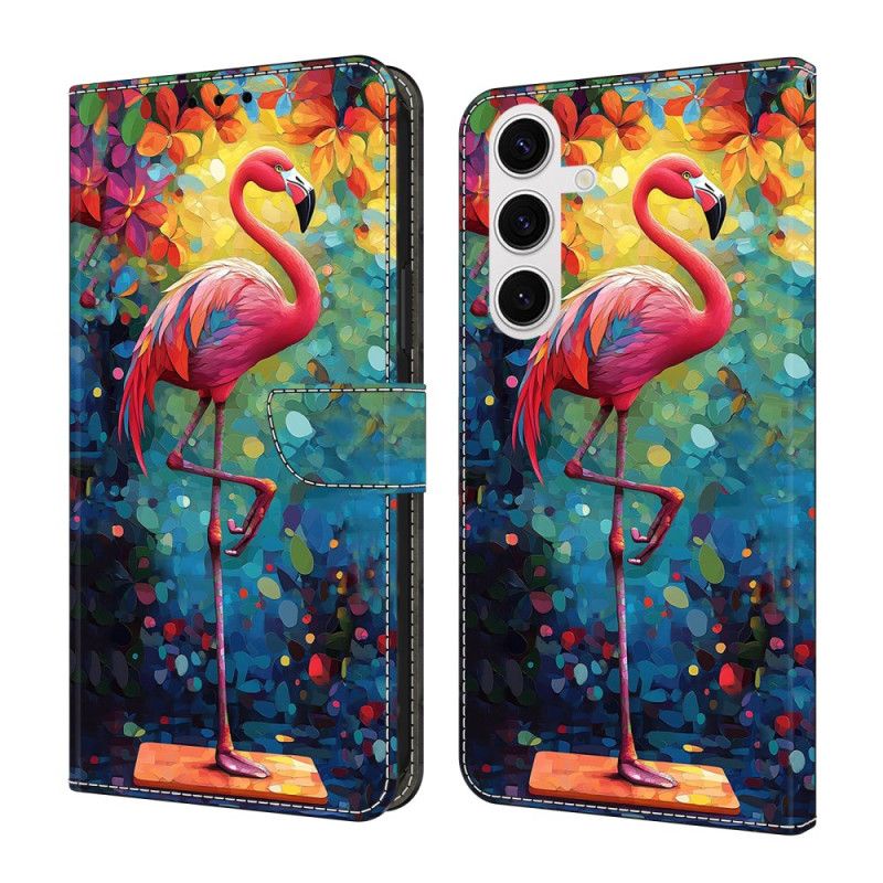 Lærdeksel Folio Deksel Samsung Galaxy S26 Plus Kunstflamingo