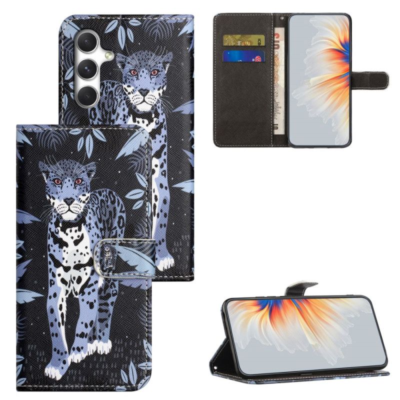 Lærdeksel Folio Deksel Samsung Galaxy S26 Plus Mobildeksel Leopard