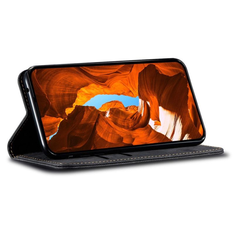 Folio Deksel Lær Xiaomi 15t Mobildeksel Denimstoff