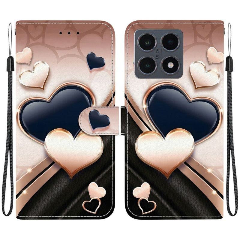 Folio Deksel Xiaomi 15t Hjerter