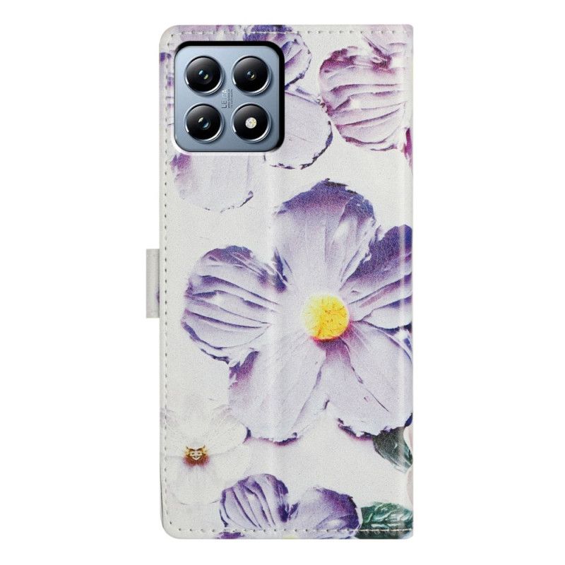 Folio Deksel Xiaomi 15t Lilla Blomster
