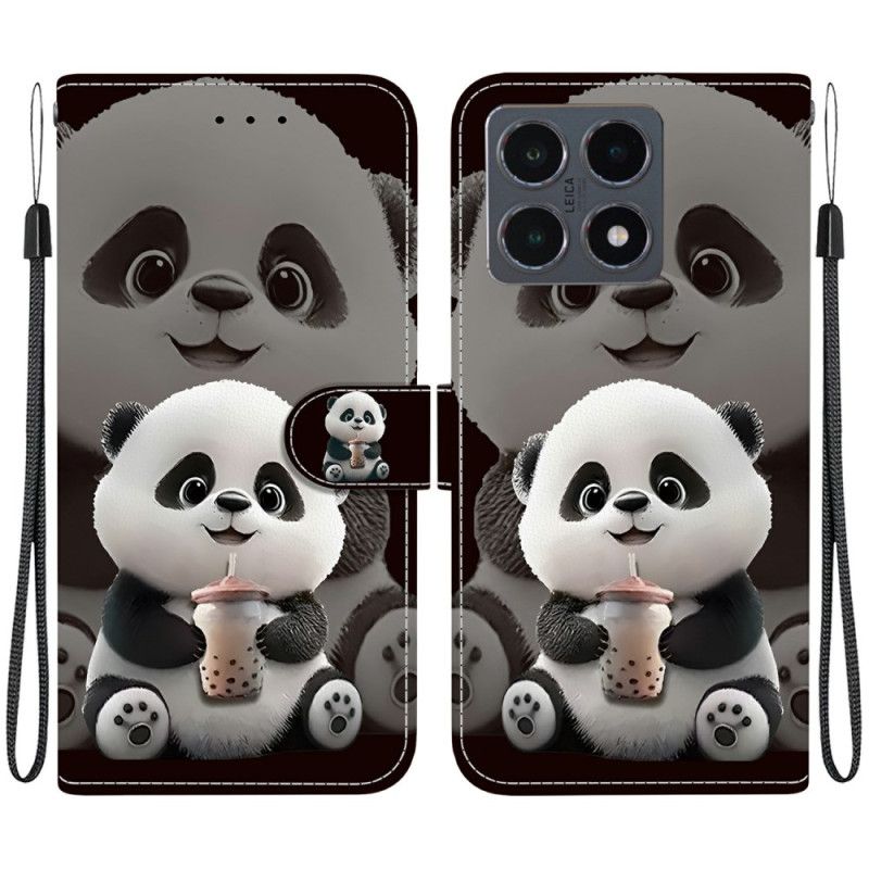 Folio Deksel Xiaomi 15t Pandamønster Beskyttelse Deksel