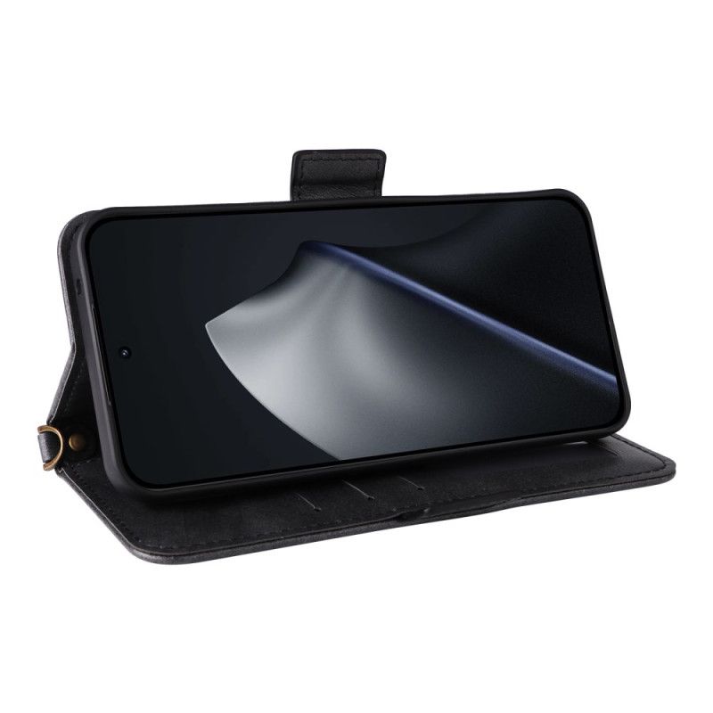 Folio Deksel Xiaomi 15t Vintage Med Skulderstropp